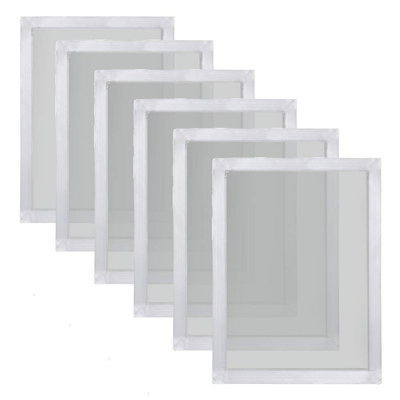 Caydo 6 Pieces 20 x 24 Inch Aluminum Silk Screen Printing Frames with 160 White Mesh for Screen Printing - Image 1